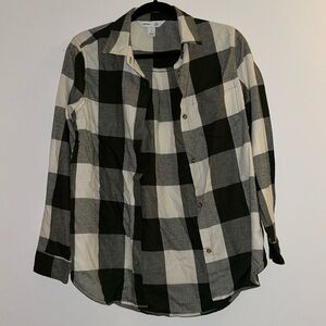 Old Navy The Classic Shirt Small Green Plaid